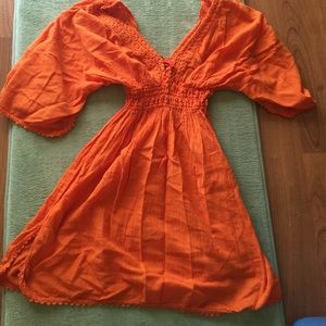 Orange bikini cover up