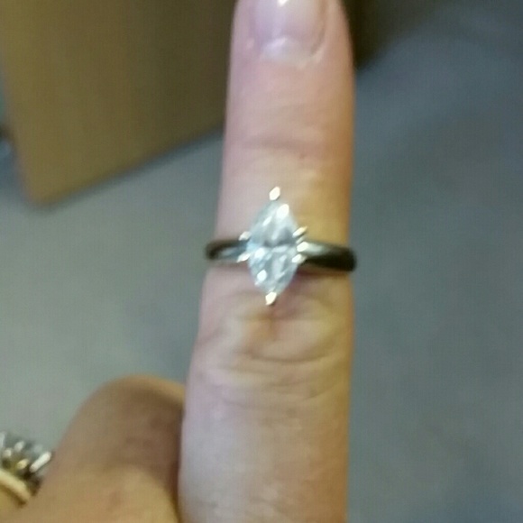 2kt  Platinum clad diamonique.