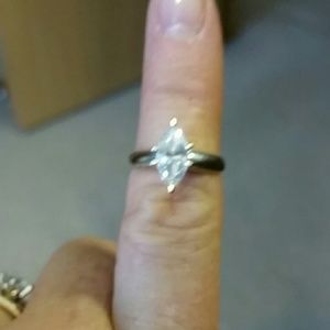 2kt  Platinum clad diamonique.