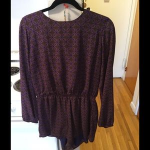 Purple design romper