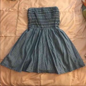 Blue Hollister strapless dress