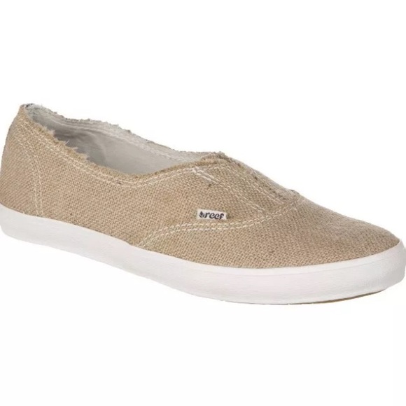 Reef Chill Vibes Sz 6 Burlap Tan Beige Sneakers