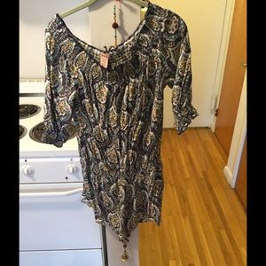 Floral off the shoulder romper