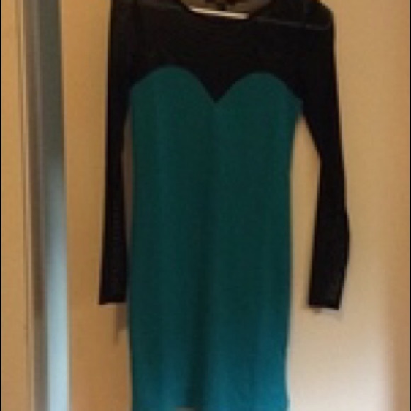 MeshTop Body Con Dress - Picture 2 of 2