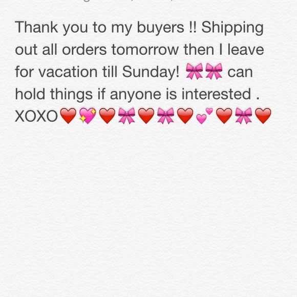 shipping out all orders tomorrow !!