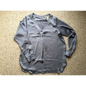 Oversized V-neck blouse