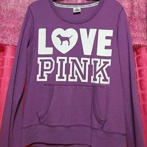 Pink Victoria Secret. Purple sweater.