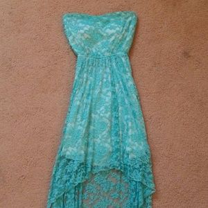 MINT GREEN TRAPLESS LACE DRESS