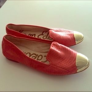 Coral and Gold Sam Edelman flats