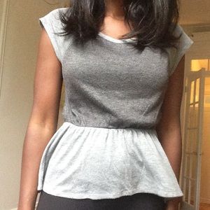 Grey Peplum Top from RueLaLa