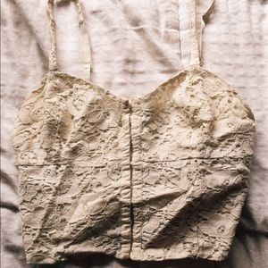 Cream Lace Top