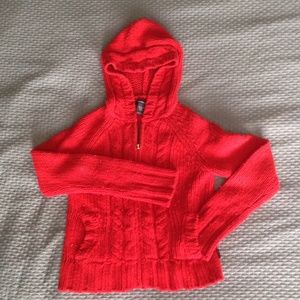 Abercrombie cable knit hooded sweater