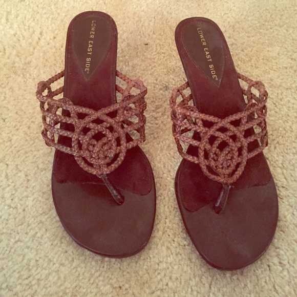 Brown Lower East Side Sandals with Small Heel