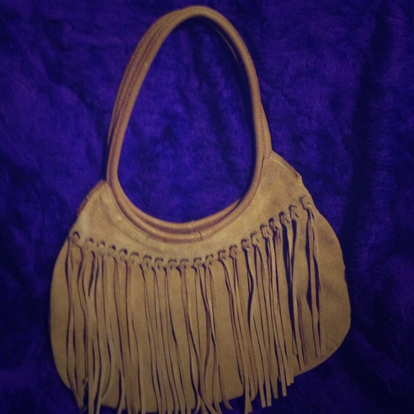 Dark beige genuine leather purse