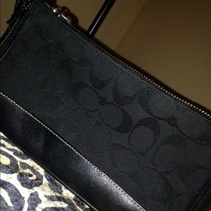 Black coach hang bag