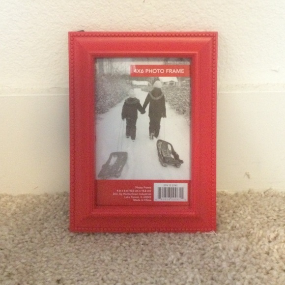 Small red picture frame