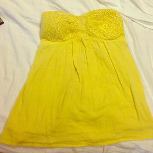 F21 YELLOW TUBE TOP
