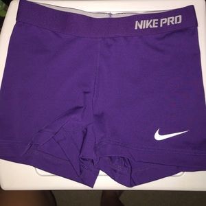purple NIKE PRO spandex