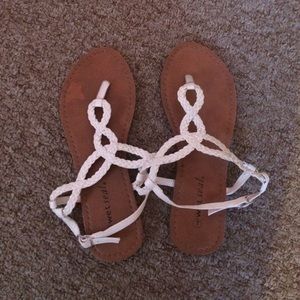 White sandals