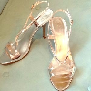 New in box J.Crew Brigitte Metallic Heels