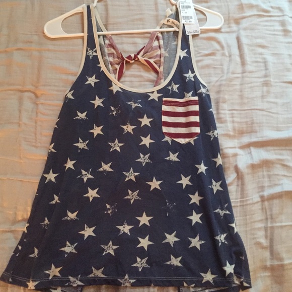 American flag tank top