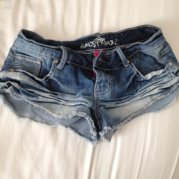 Almost famous denim short shorts