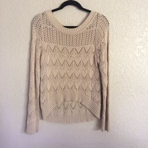 Cream Crochet Sweater
