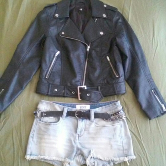 H&M Jackets & Blazers - Black leather biker jacket