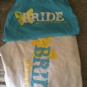 Bridal tank and sweat pant set
