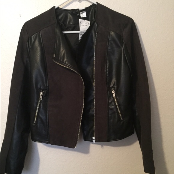 NWT H&M faux leather jacket