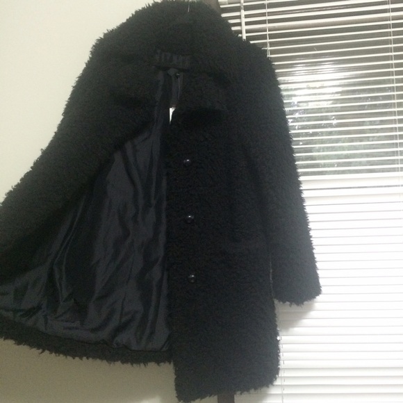 Topshop smart shaggy coat