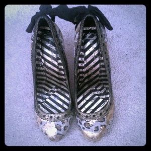 Gold Irregular Choice Heels
