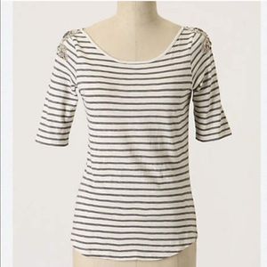 Anthropologie stripes and light tee
