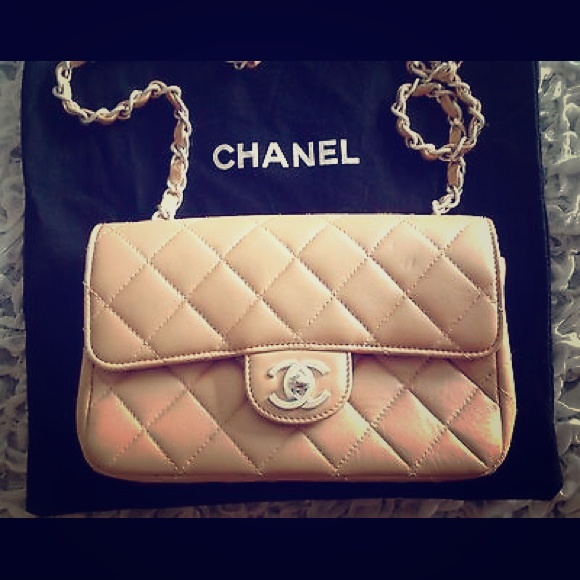 Vintage CHANEL Pink Leather Mini