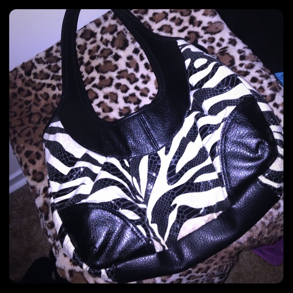 Zebra print purse