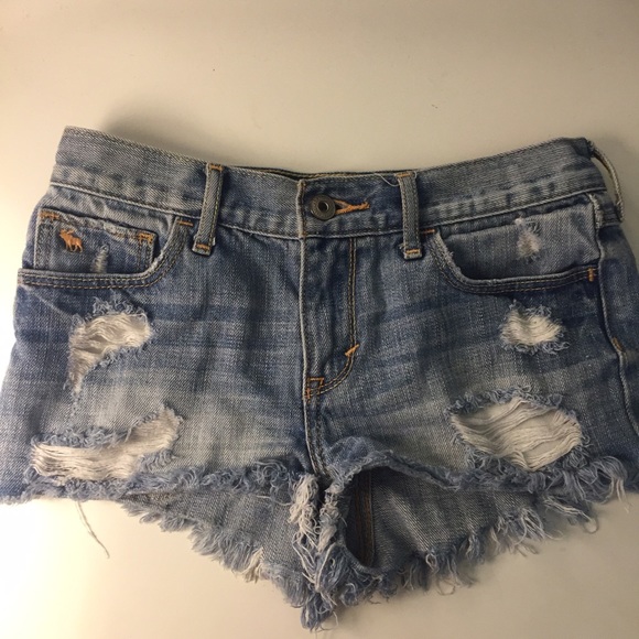 Abercrombie and Fitch kids distressed shorts