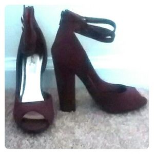 Burgundy heels