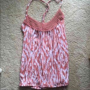 Sheer tank top with detail