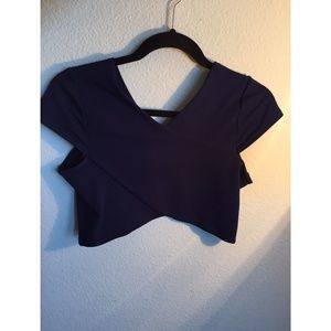 Dark blue crop top