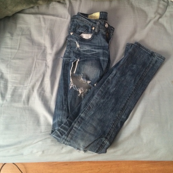 Dark Blue Ripped Jeans