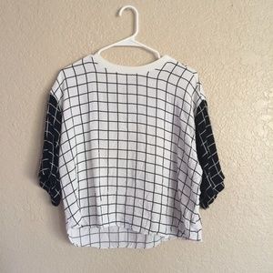 Black and White Grid Tee