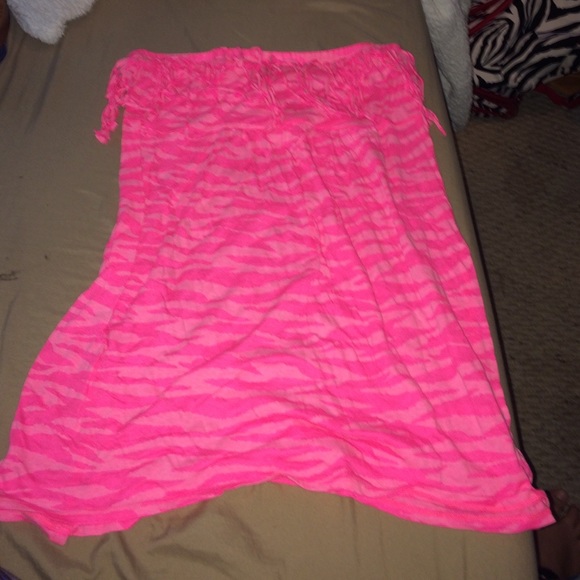 Pink Zebra Print BONGO Bathing Suit Cover Up XL