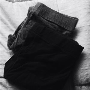 PINK Black & Grey Leggings