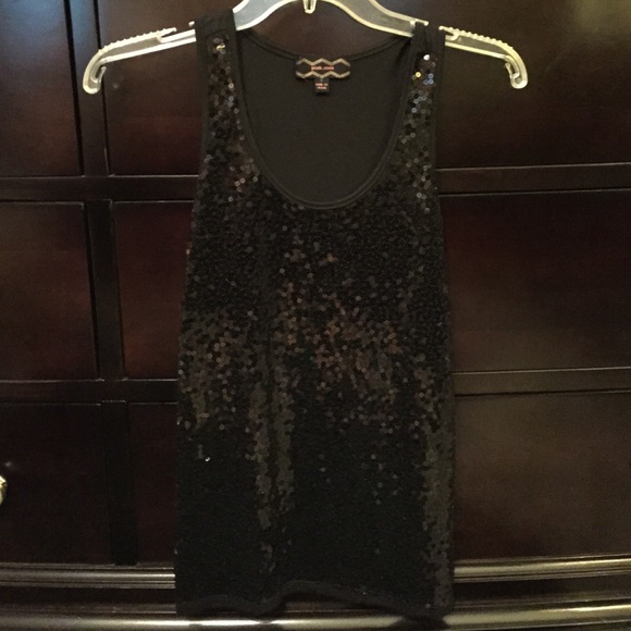 Black Sequin Tank
