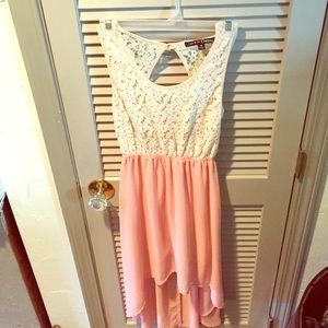 Lace and chiffon high-low dress!