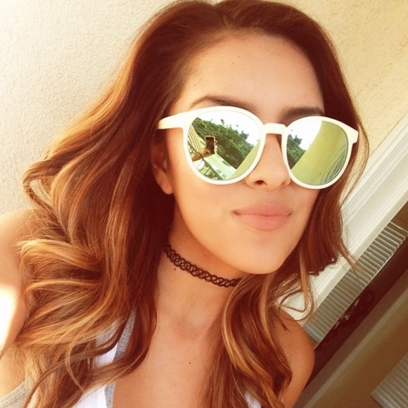 white mirrored sunglasses