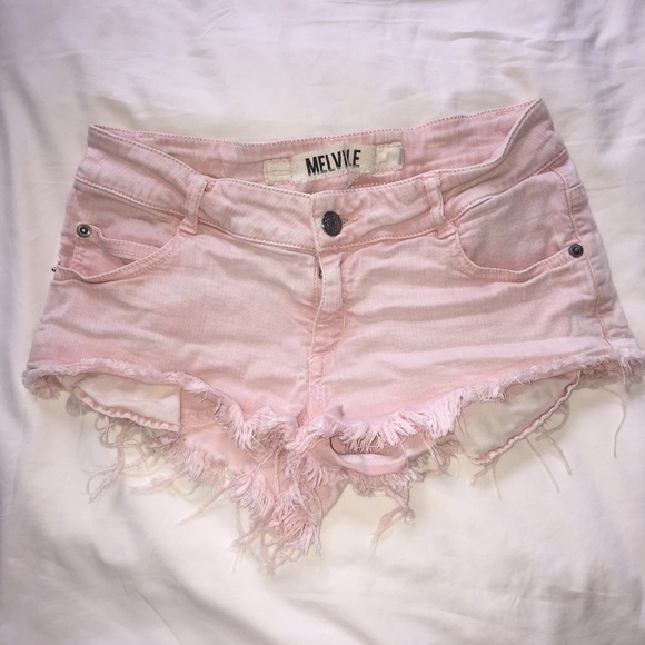 Brandy Melville Denim - Distressed Light Pink Brandy Melville Denim Shorts
