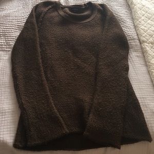 Long brown sweater