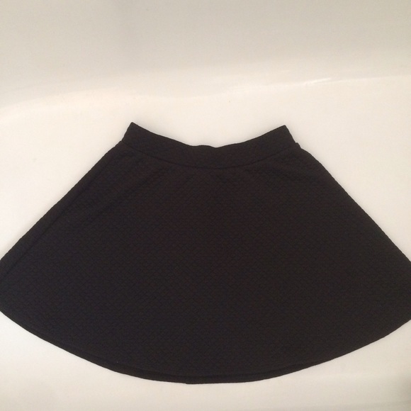 Black Quilt Patterned Circle Skirt