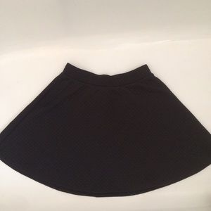 Black Quilt Patterned Circle Skirt